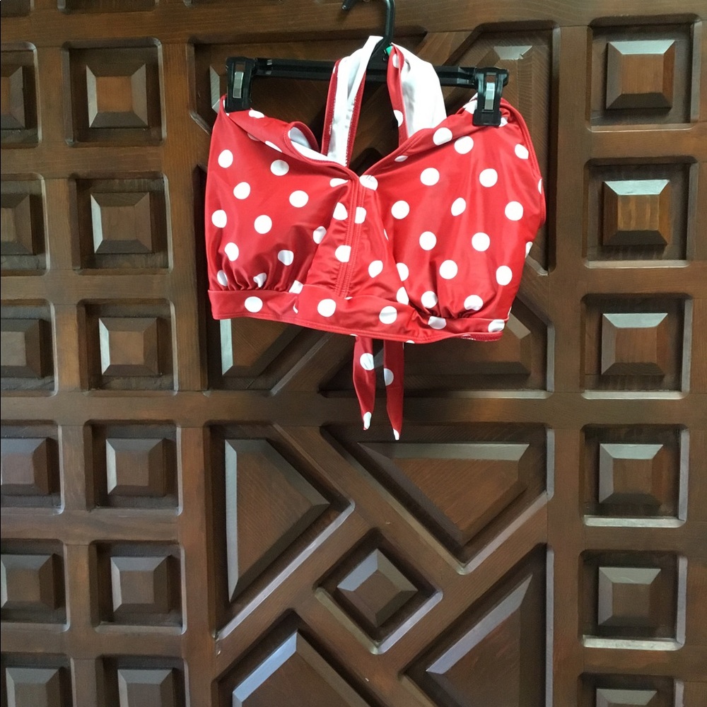 Rosegal Two piece red and white top swimsuit.
